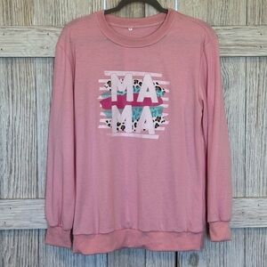 Boutique Brand Pink 'MAMA' Graphic Sweatshirt NWT Sz S